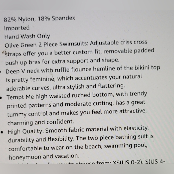 NWT COMFY  TIE BACK SCALLOP DETAIL  HIGH WAISTED SLIMMING SKINNY BATHING SWIM - Picture 7 of 7